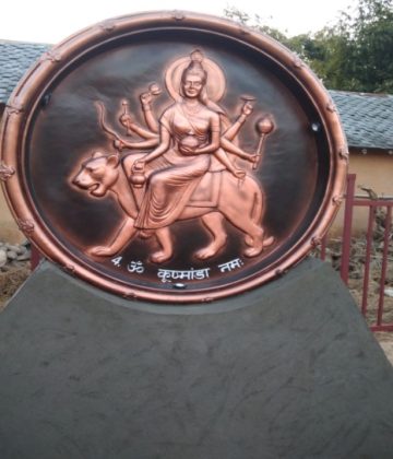 Aadi Shkti Nav Durga temple constructed under MGNREGA convergence at Dhnotu-Sujanpur